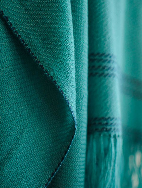 Hand-woven Woolen Shawl coloured with Natural Dyes