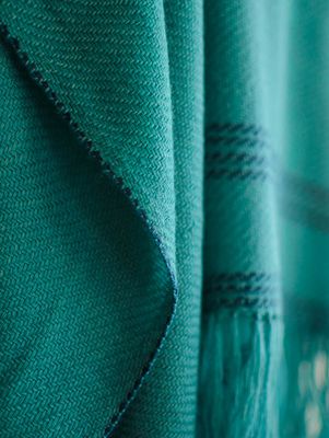 Hand-woven Woolen Shawl coloured with Natural Dyes
