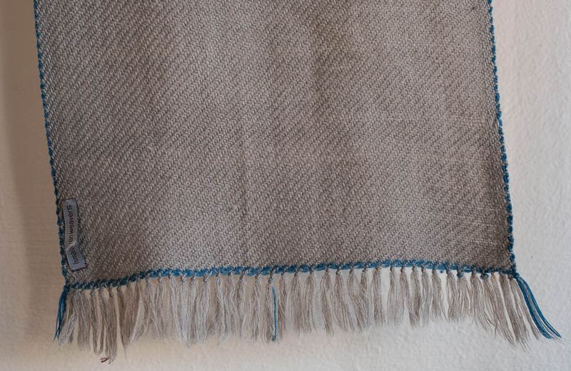 Handwoven Woolen Scarf Coloured With Natural Dyes