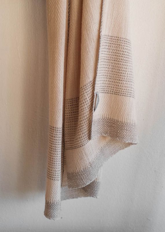 Shawl Made With Hand-Spun Wool