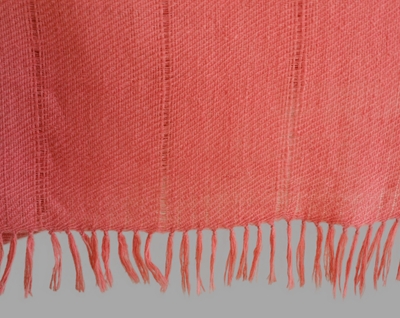 Small Wool Stole For Women Dyed Pink With Natural Dyes