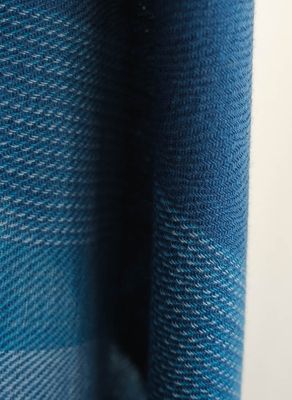 Small Very Fine Wool Stole Dyed With Natural Indigo and Tesu Flowers