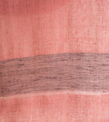 Handmade Pashmina Scarf-  Handspun Yarn Pink and Grey From  Natural Dyes Sappanwood and Harada