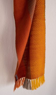 Small Woolen Scarf Coloured with Natural Dyes Harada and Tesu Flowers