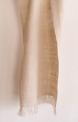 Woollen Scarf Made with Hand-spun Wool and Dyed With Tea