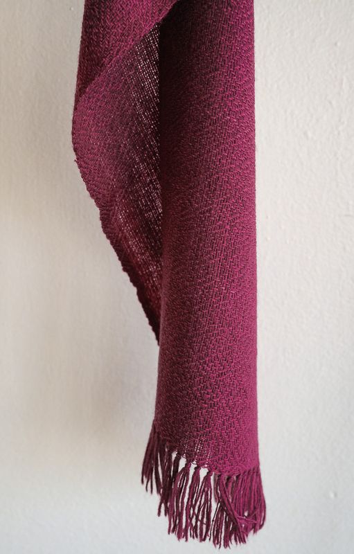 Small Handspun Woollen Scarf Coloured With Natural Dye Shellac
