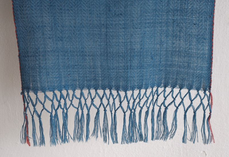 Handwoven Woollen Scarf Coloured With Natural Dyes