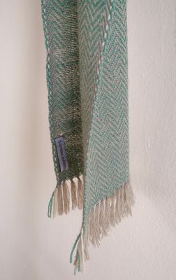 Small Handspun Woolen Scarf Dyed with Natural Dyes