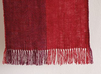 Woollen Scarf Woven With Pure Wool Dyed With Madder and Shellac