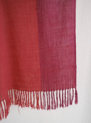 Small Woollen Stole Coloured With Natural Dyes Madder and Shellac