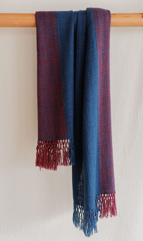 Small  Stole Made With Handspun Wool