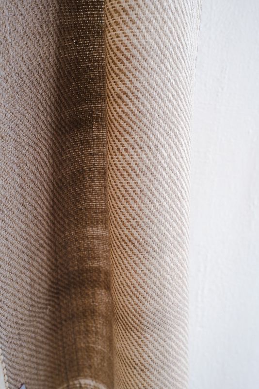Woollen Scarf Made Wool Dyed With Tea and Harada