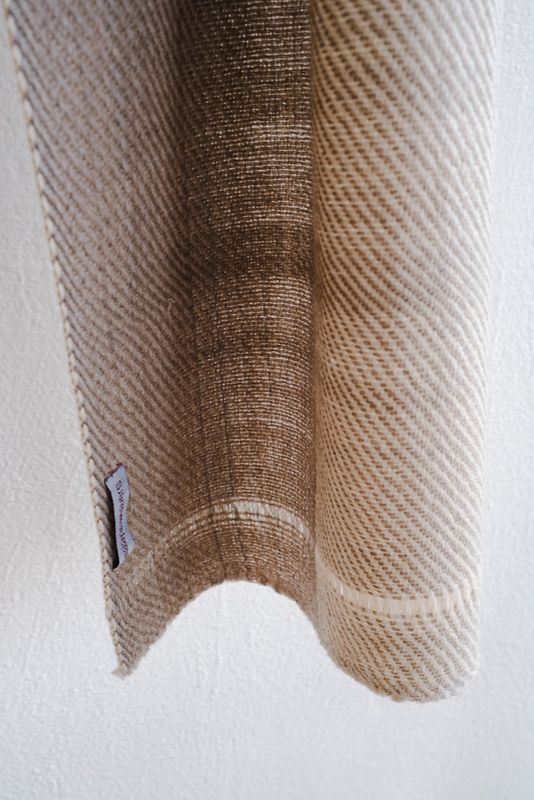 Woollen Scarf Made Wool Dyed With Tea and Harada