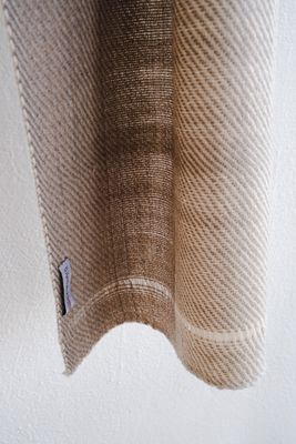 Woollen Scarf Made Wool Dyed With Tea and Harada