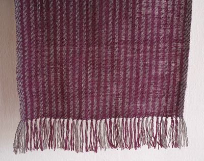 Woollen Scarf Made With Handspun Wool, Dyed With Shellac and Harada