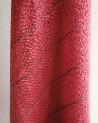 Small Pashmina Stole Handwoven-Dyed Pink and Grey With Harada and Madder