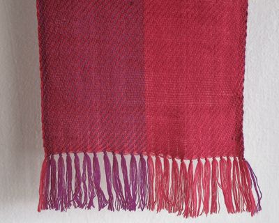 Small Woolen Scarf Coloured with Natural Dyes, Shellac and Madder