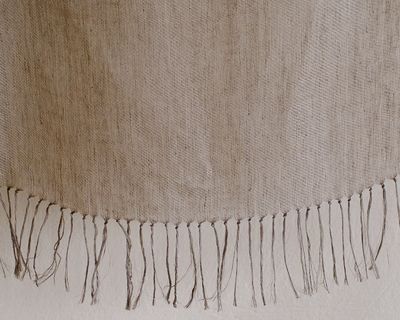 Hand-Spun Linen Stole dyed with Natural Dyes, Harada and Tea