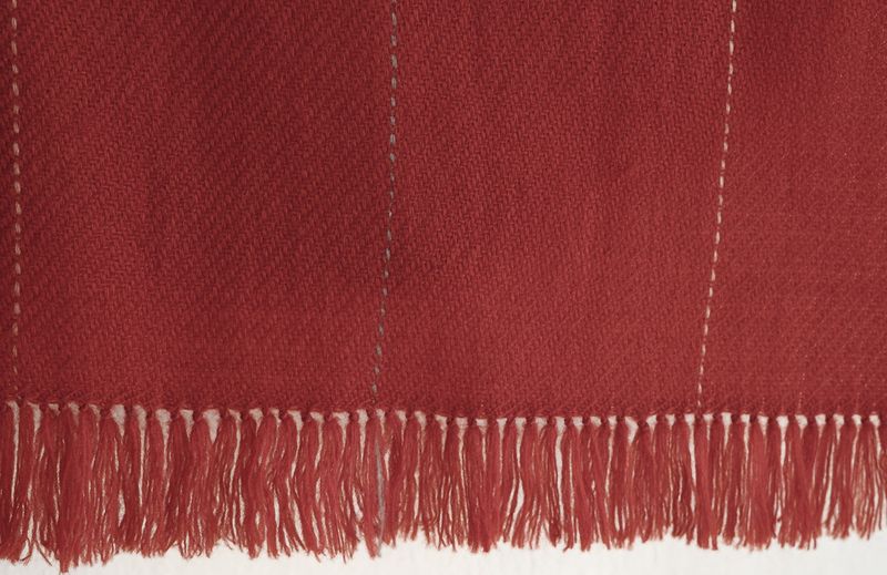 Small Woollen Stole Coloured With Natural Dye Madder