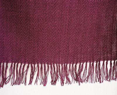 Large Woolen Shawl Made with Hand-spun Wool, Dyed with Natural Dye Shellac