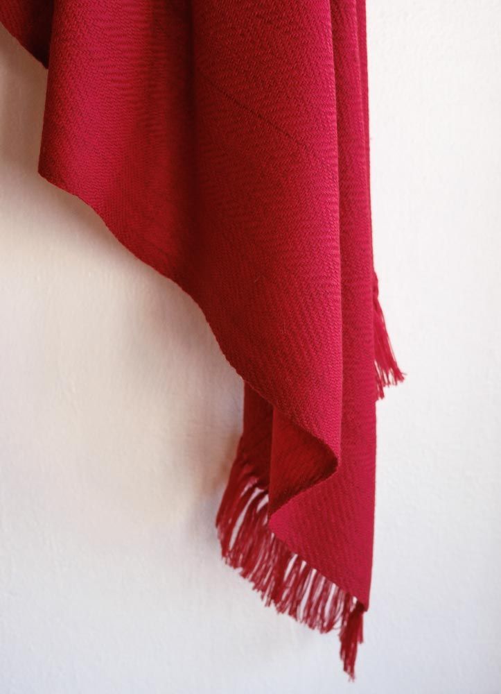 Woollen Shawl Coloured With Natural Dye Madder