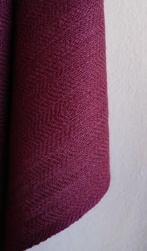 Shawl Woven With Hand-Spun Wool and Coloured With Natural Dyes