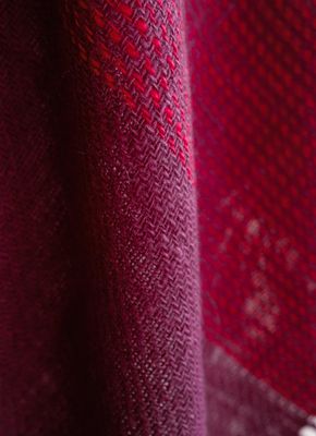 Shawl Woven With Hand-Spun Wool and Coloured With Natural Dyes