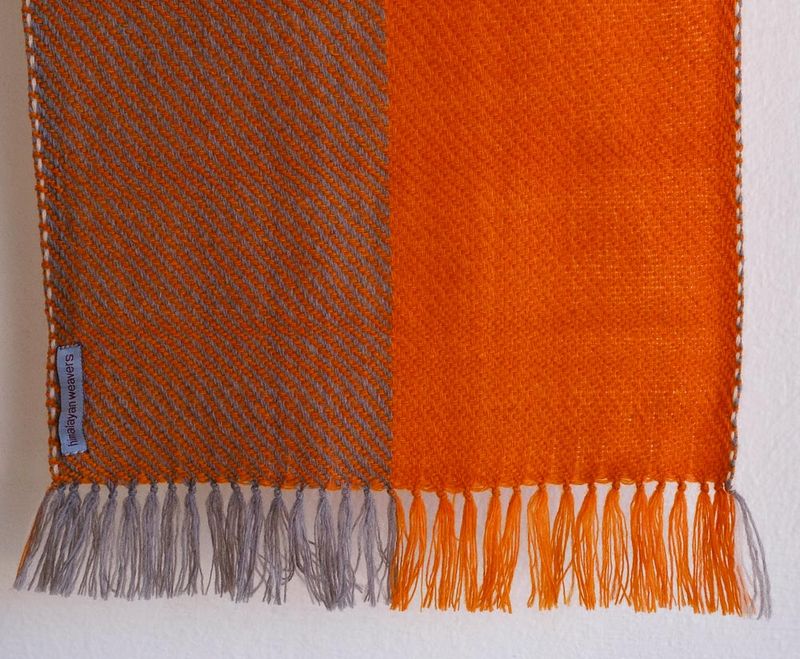 Woollen Scarf Dyed With Tea and Tesu Flowers
