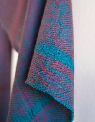 Small Pashmina Stole for Women Coloured with Natural Dyes Indigo, Shellac and Tesu Flowers