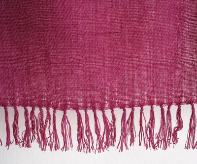 Handwoven Pure Pashmina Shawl- Certified, Coloured Purple With Natural Dye Shellac