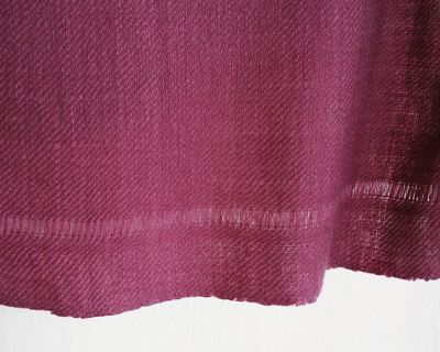 Woollen Shawl-Hand-woven Hand-spun Purple Natural Dyes (Shellac)