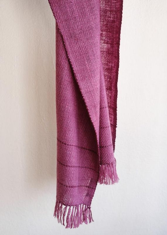 Small  Stole Made With Handspun Wool