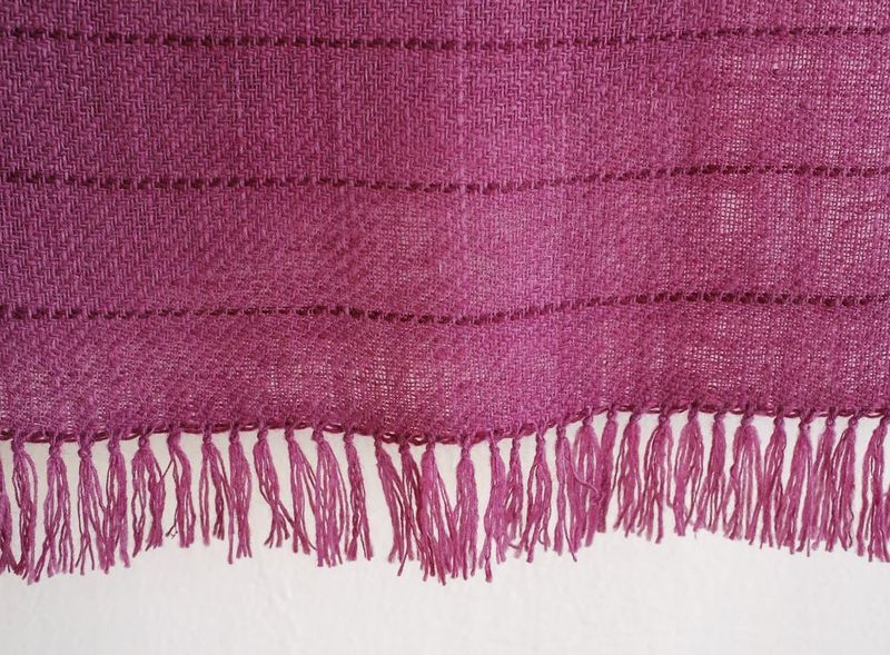 Small  Stole Made With Handspun Wool