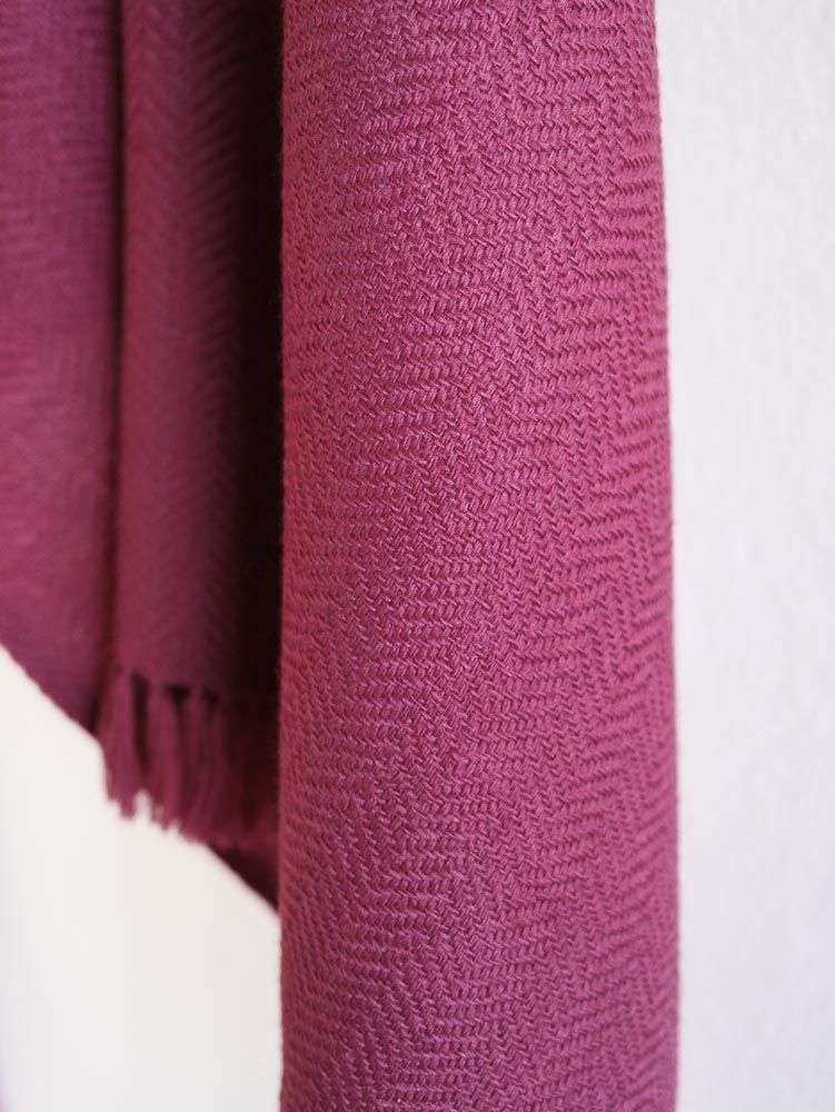 Hand-woven Woollen Stole Coloured With Natural Dye Shellac