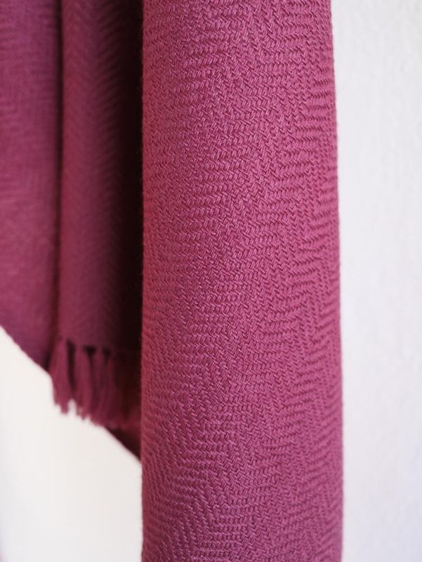 Hand-woven Woollen Stole Coloured With Natural Dye Shellac