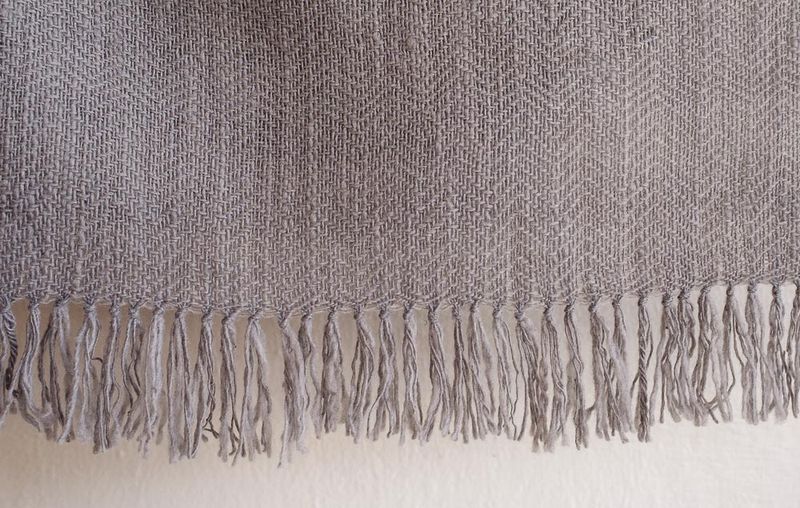 Small  Stole Made of Wool Handspun in the Himalayas