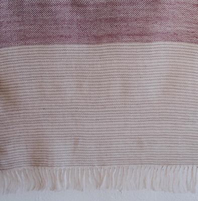 Small  Alpaca Stole- Handwoven, Grey and Purple Natural Dyes, Tea, Shellac and Harada