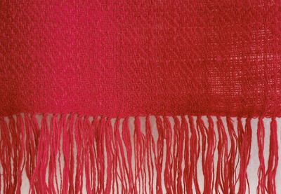 Handwoven Woollen Shawl For Women- Red Natural Dye (Madder)