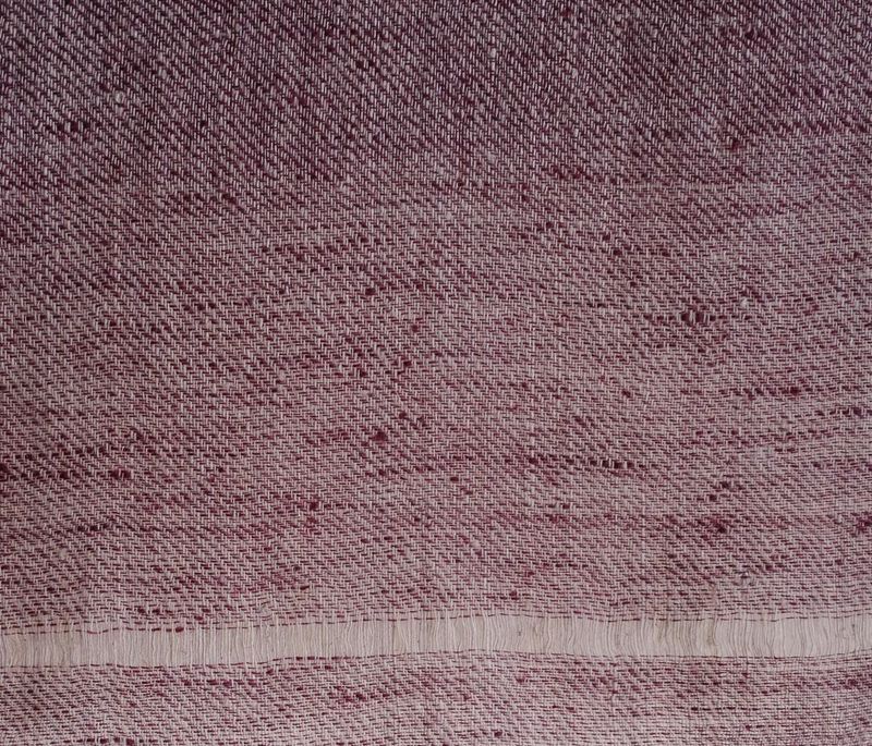 Handwoven Pure Pashmina Shawl- Certified, Dyed Purple and Grey With Natural Dyes Shellac and Harada
