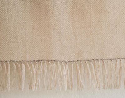 Small  Alpaca Stole- Handwoven, Grey and Beige Natural Dyes, Tea and Harada