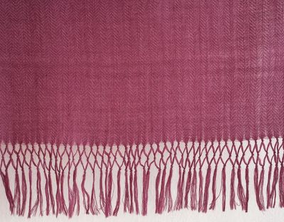 Small  Alpaca Stole- Handwoven, Purple Natural Dye Shellac