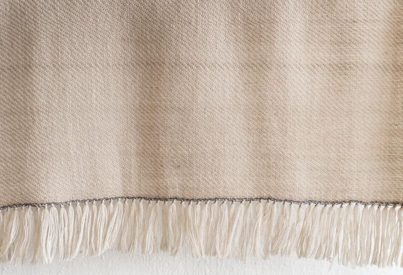 Small Woollen Stole Coloured With Natural Dyes, Tea and Harada