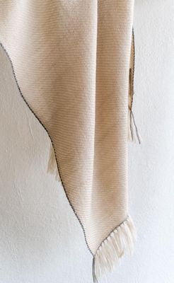 Small Woollen Stole Coloured With Natural Dyes, Tea and Harada