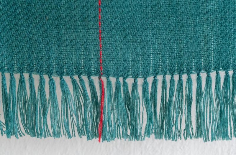 Small Woollen Stole Coloured With Natural Dyes, Madder, Indigo and Tesu Flowers