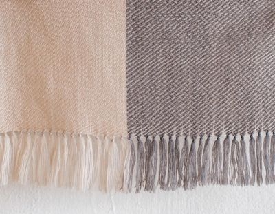 Small Woollen Stole Coloured With Natural Dyes, Tea and Harada
