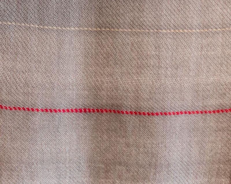 Handmade Fine Wool Scarf (Very Soft)- Grey and Red