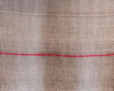Handmade Fine Wool Scarf (Very Soft)- Grey and Red