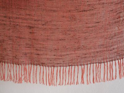 Small Handwoven Pashmina Stole- Handspun Yarn Coloured with Natural Dyes Madder and Harada