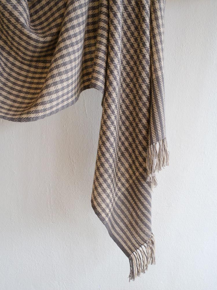 Small Woollen Stole Coloured With Natural Dyes, Tea and Harada
