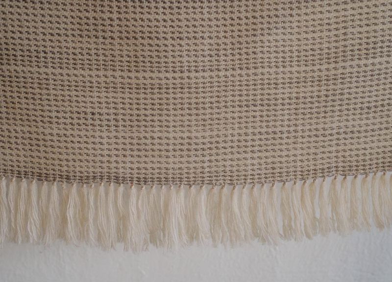 Small Woollen Stole Coloured With Natural Dyes, Tea and Harada